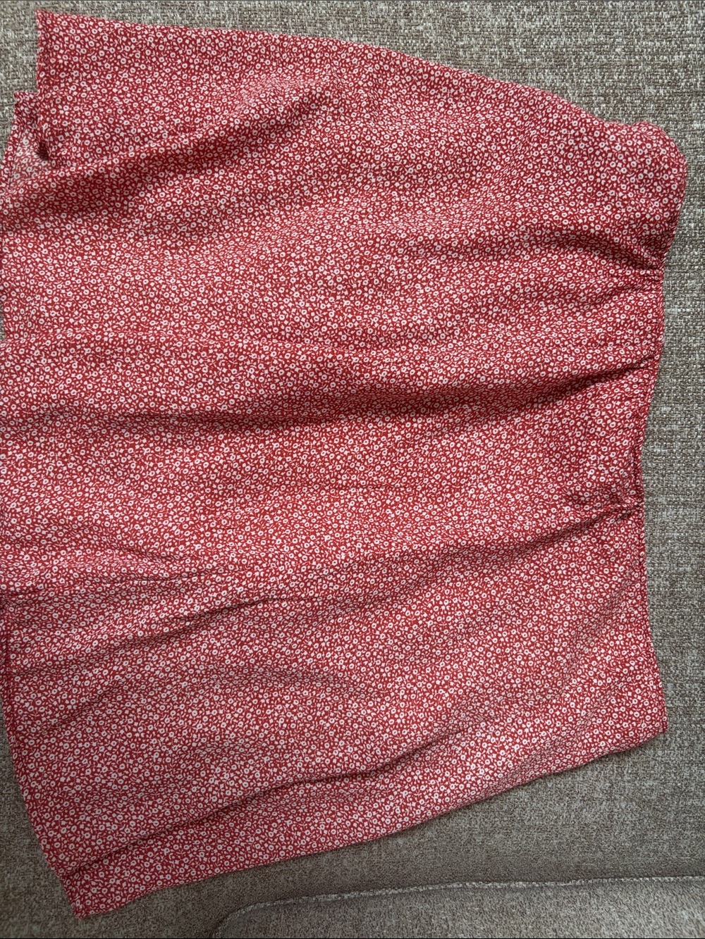 Abercrombie & Fitch Red Floral Mini Skirt